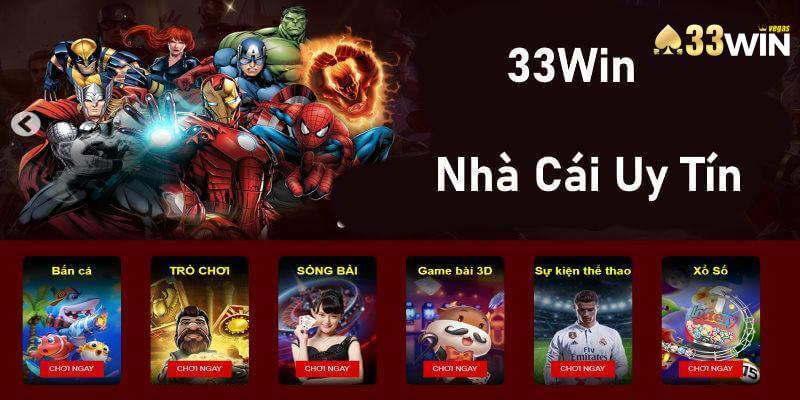 Esport 33WIN với đa dạng trò chơi esport khác nhau
