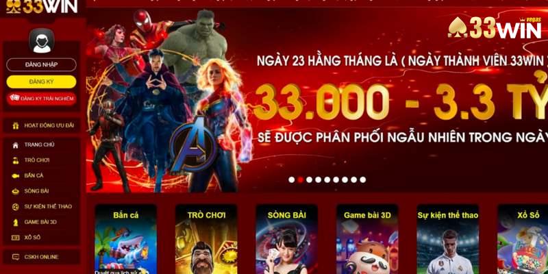 Tải App 33win Siêu Dễ, Thành Công 100% Ngay Từ Lần Đầu 1 Nhà cái 33win sở hữu các sự kiện khuyến mãi khủng cho thành viên